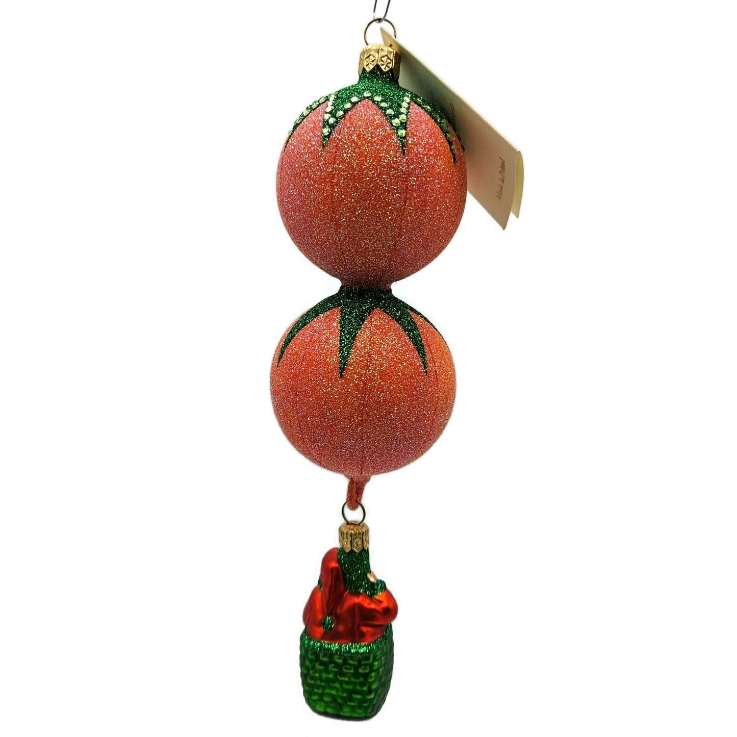 Patricia Breen Skyward Santa Claus Orange Halloween Pumpkin Christmas Ornament
