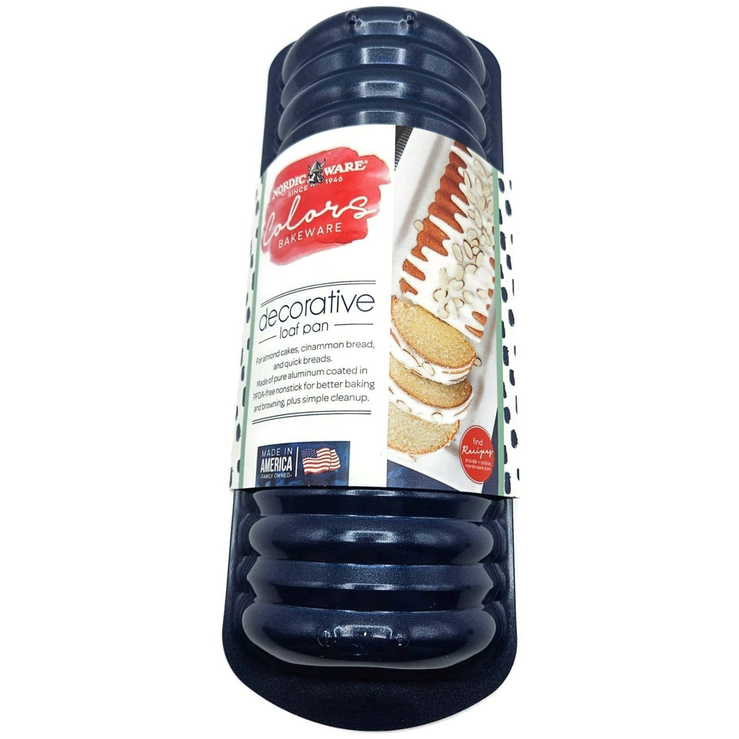 Loaf Pan Ribbed Bakeware Non Stick 4 Cup Nordic Ware Decorative Holiday Dessert