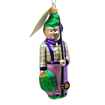 Patricia Breen Fisherboy and Fish Purple Summer Nautical Christmas Tree Ornament