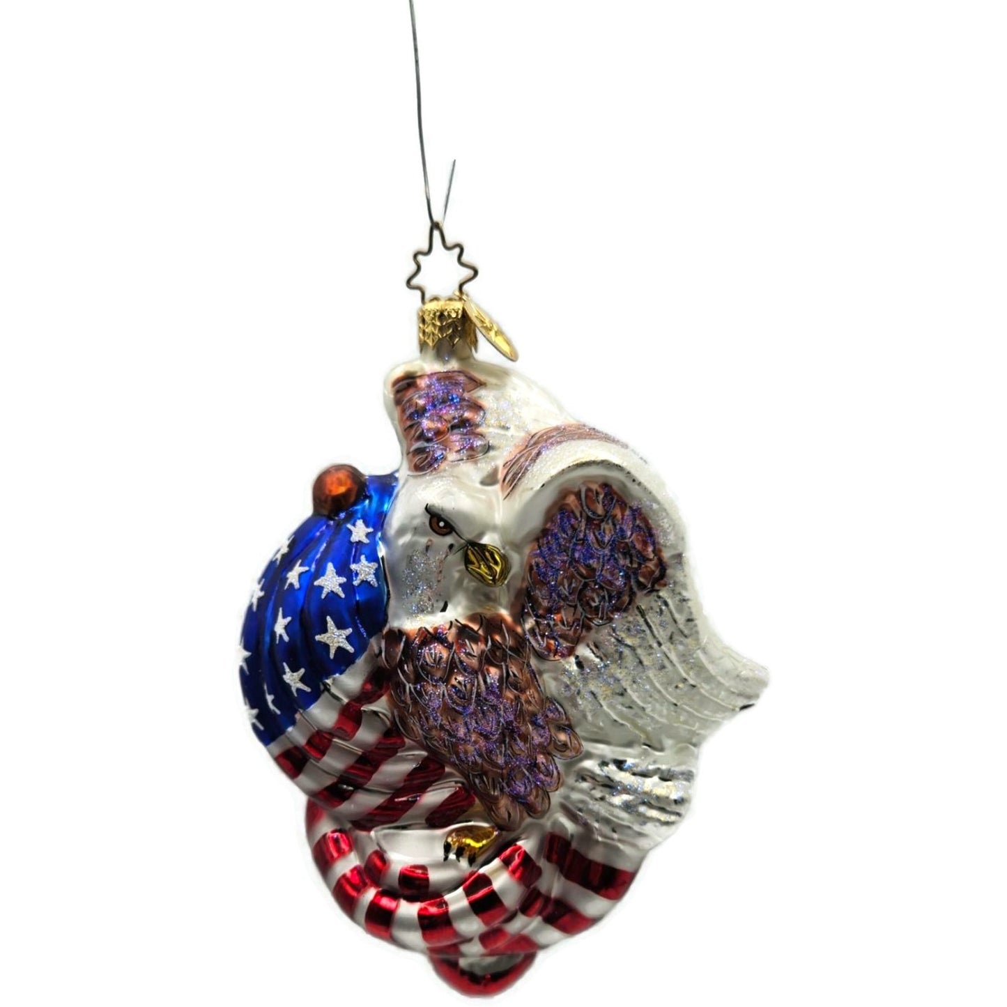Christopher Radko All American Patriotic Eagle Christmas Tree Ornament 99-211-0