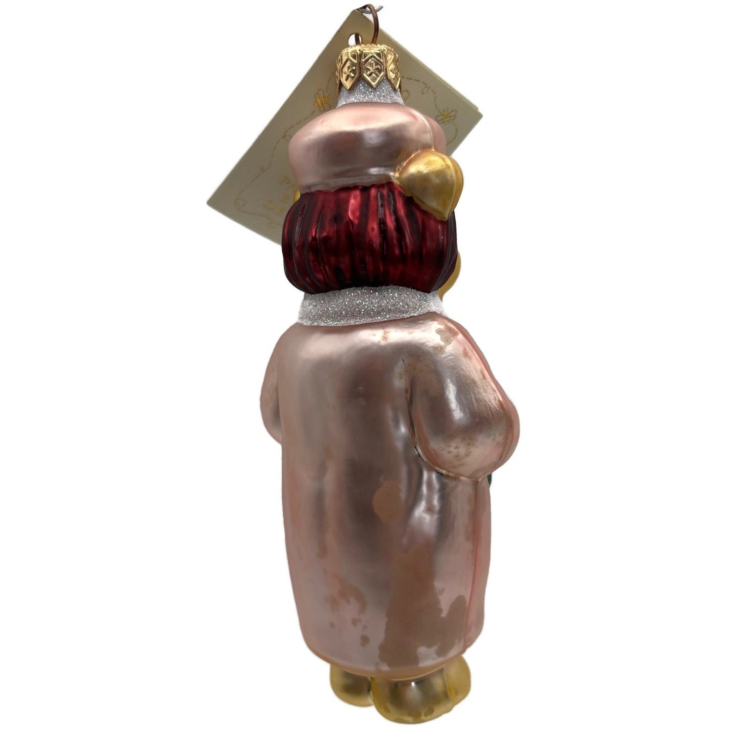 Patricia Breen Mama Bear Pink Green Red Holly Christmas Tree Ornament