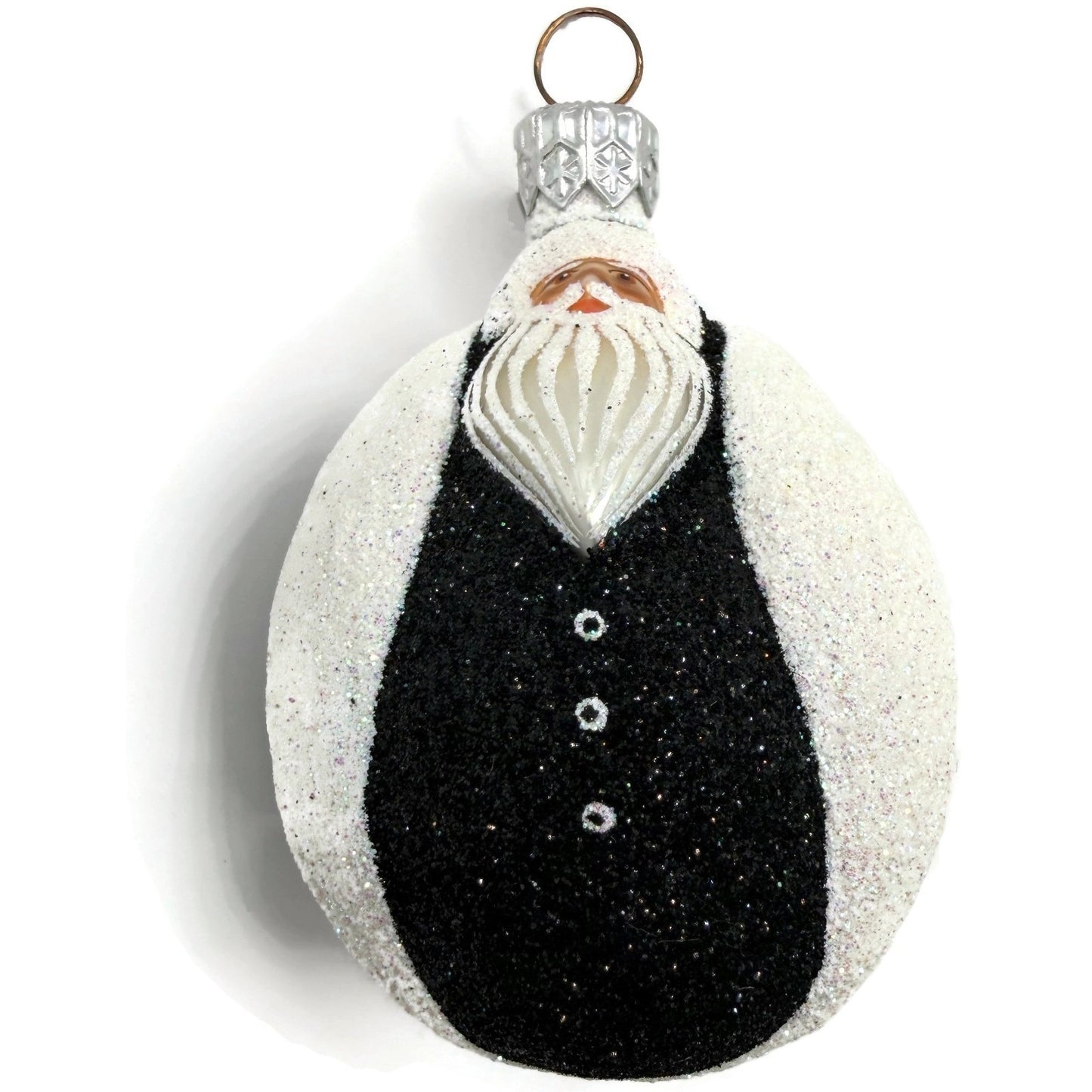 Patricia Breen Santa Ladybug Black Buttons Polka Dots Christmas Ornament 2133