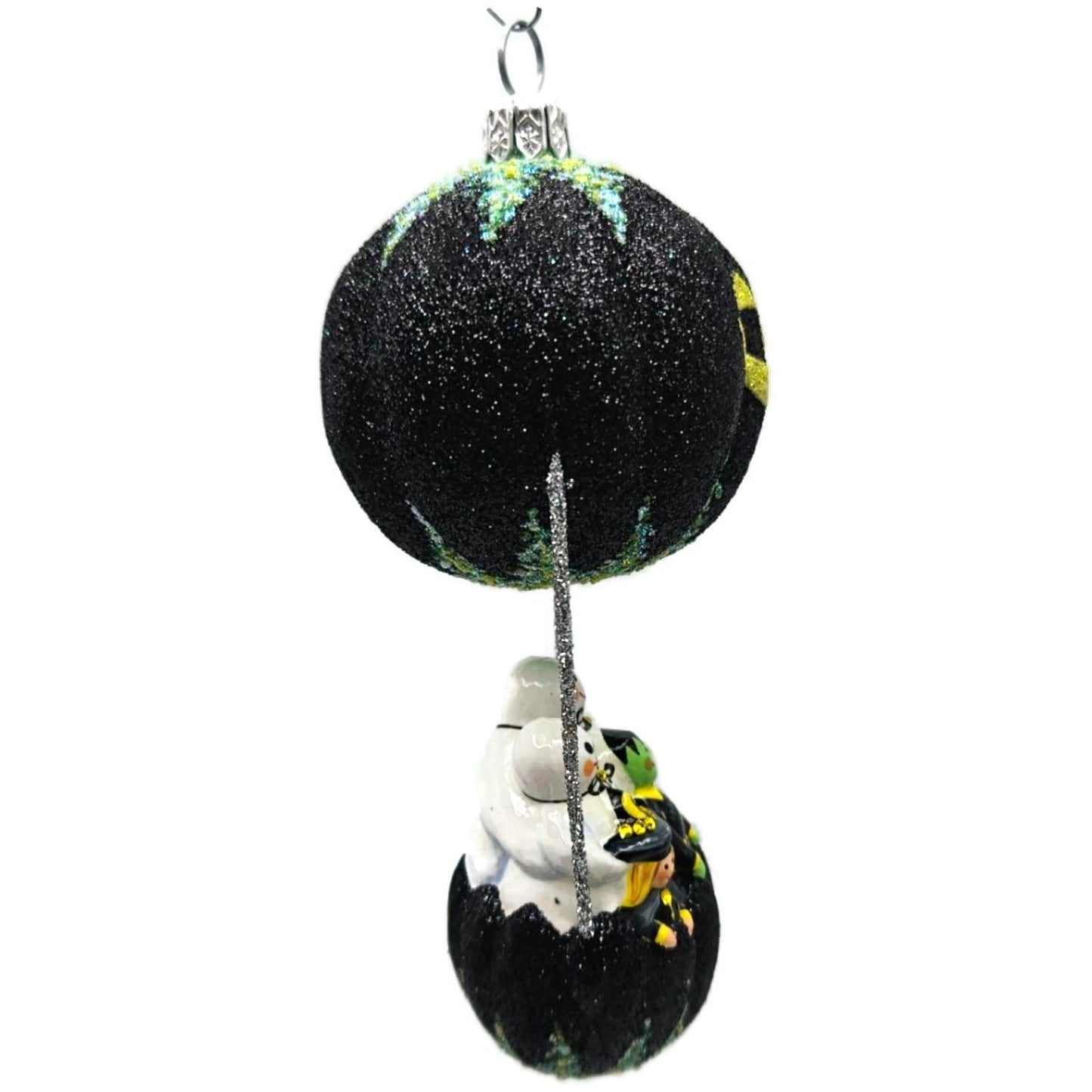 Patricia Breen Sweet Seekers Black Pumpkin Ghost Bat Halloween Tree Ornament