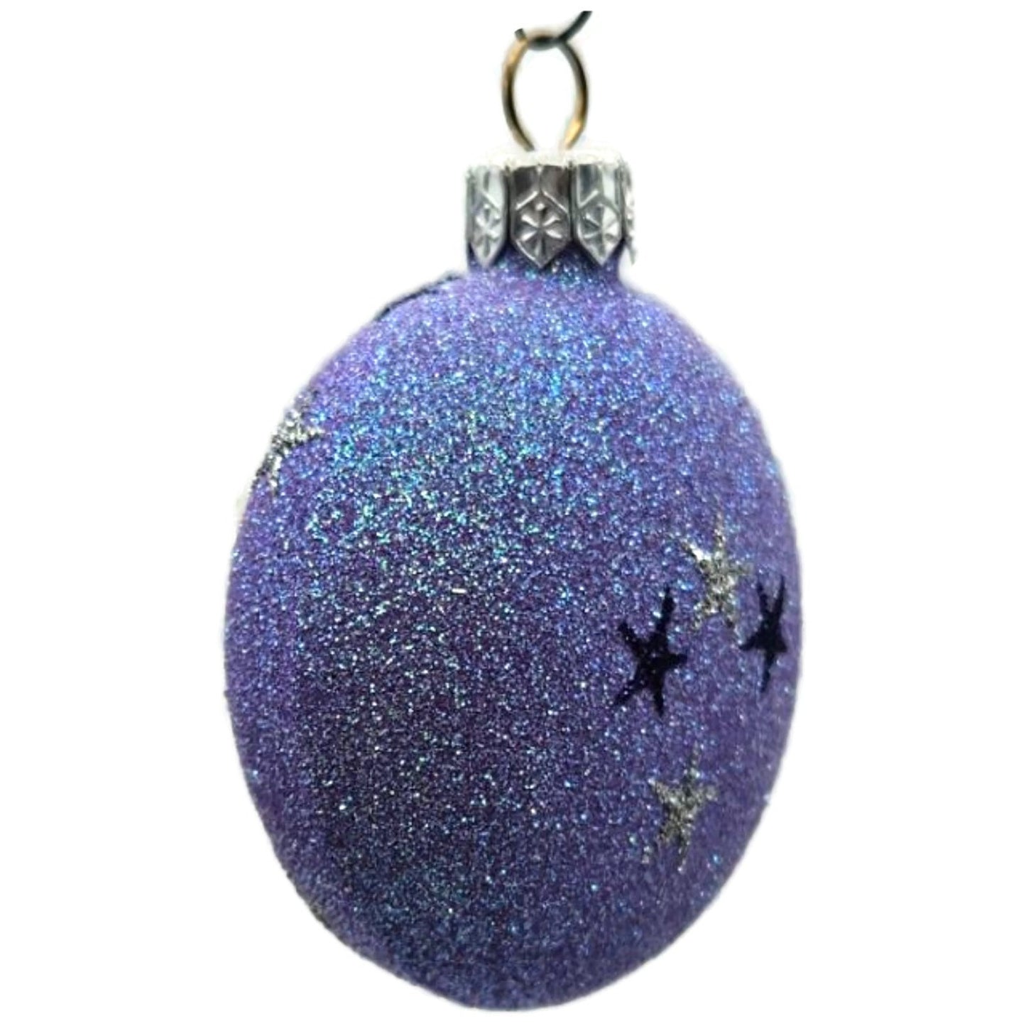 Patricia Breen Ghostly Medallion Violet Pumpkin Stars Halloween Ornament 2226