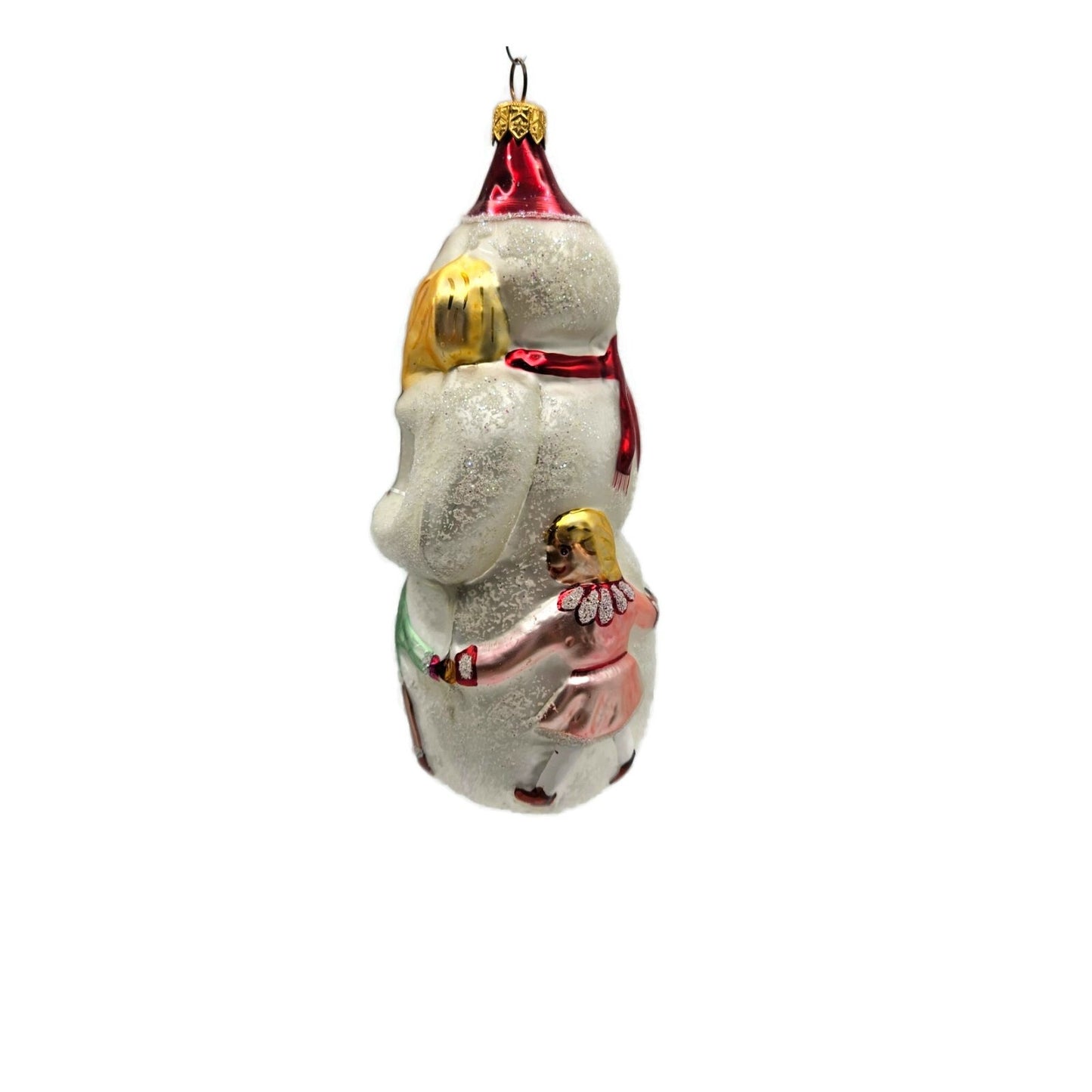 Christopher Radko Snow Dancing Blown Glass Christmas Holiday Tree Ornament 1994