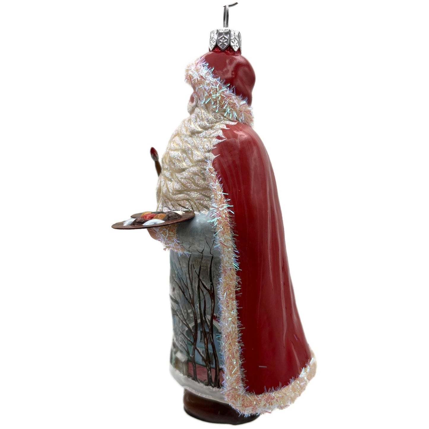 Patricia Breen Sandvika Santa Red Artistic Scene Christmas Tree Ornament AIC