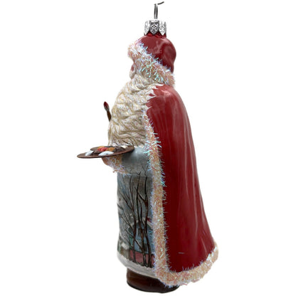 Patricia Breen Sandvika Santa Red Artistic Scene Christmas Tree Ornament AIC