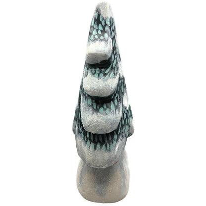 Vaillancourt Folk Art Large Tree Chalkware Christmas Tree Forest Snow 2007-44