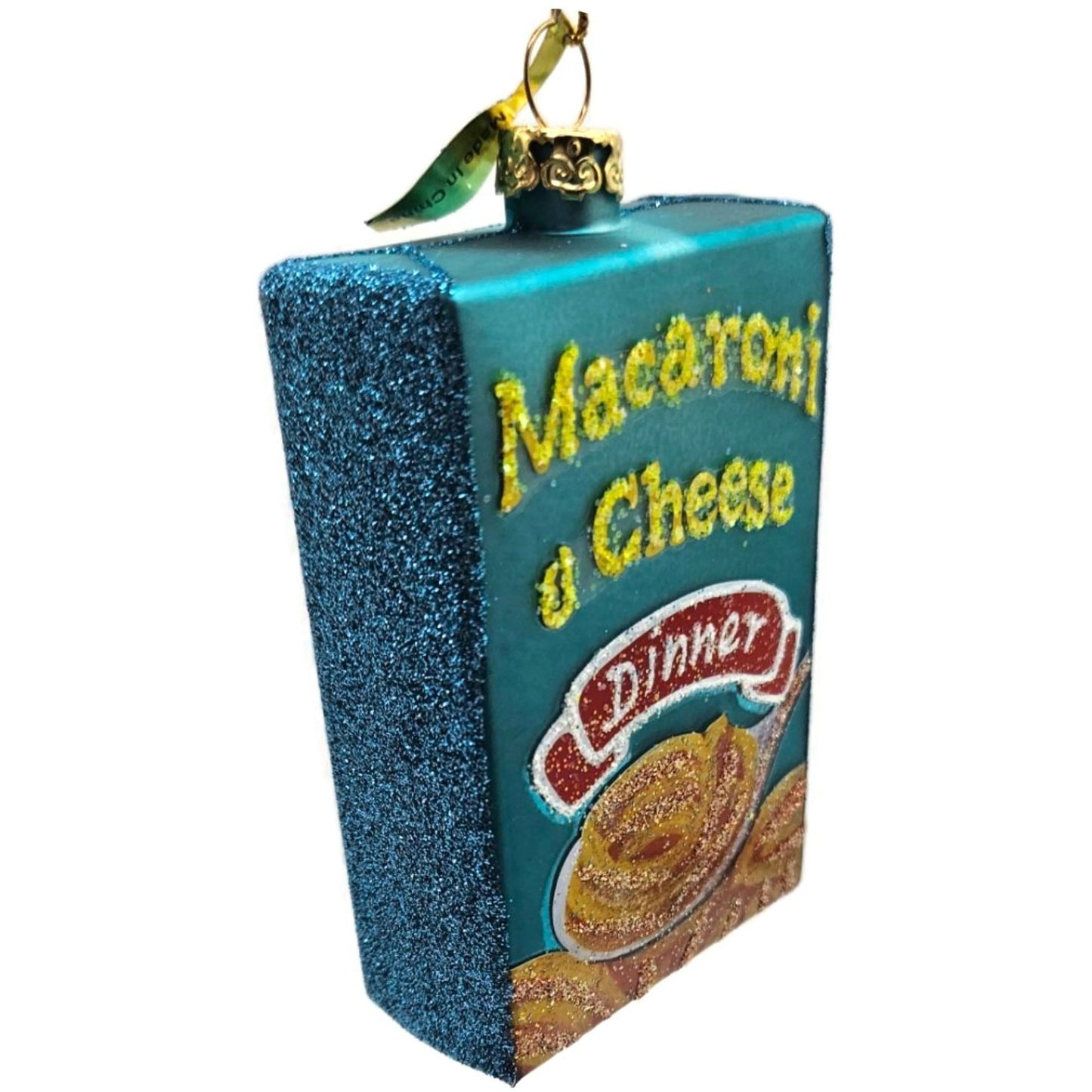 Macaroni And Cheese Box Ornament Food Noodles Glass Christmas Tree Decoration