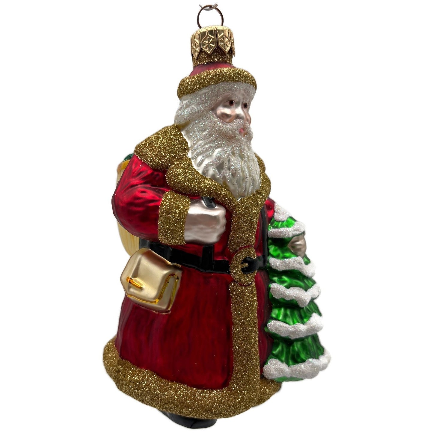 Patricia Breen Father Christmas Red Gold Green Santa Claus Ornament HCB