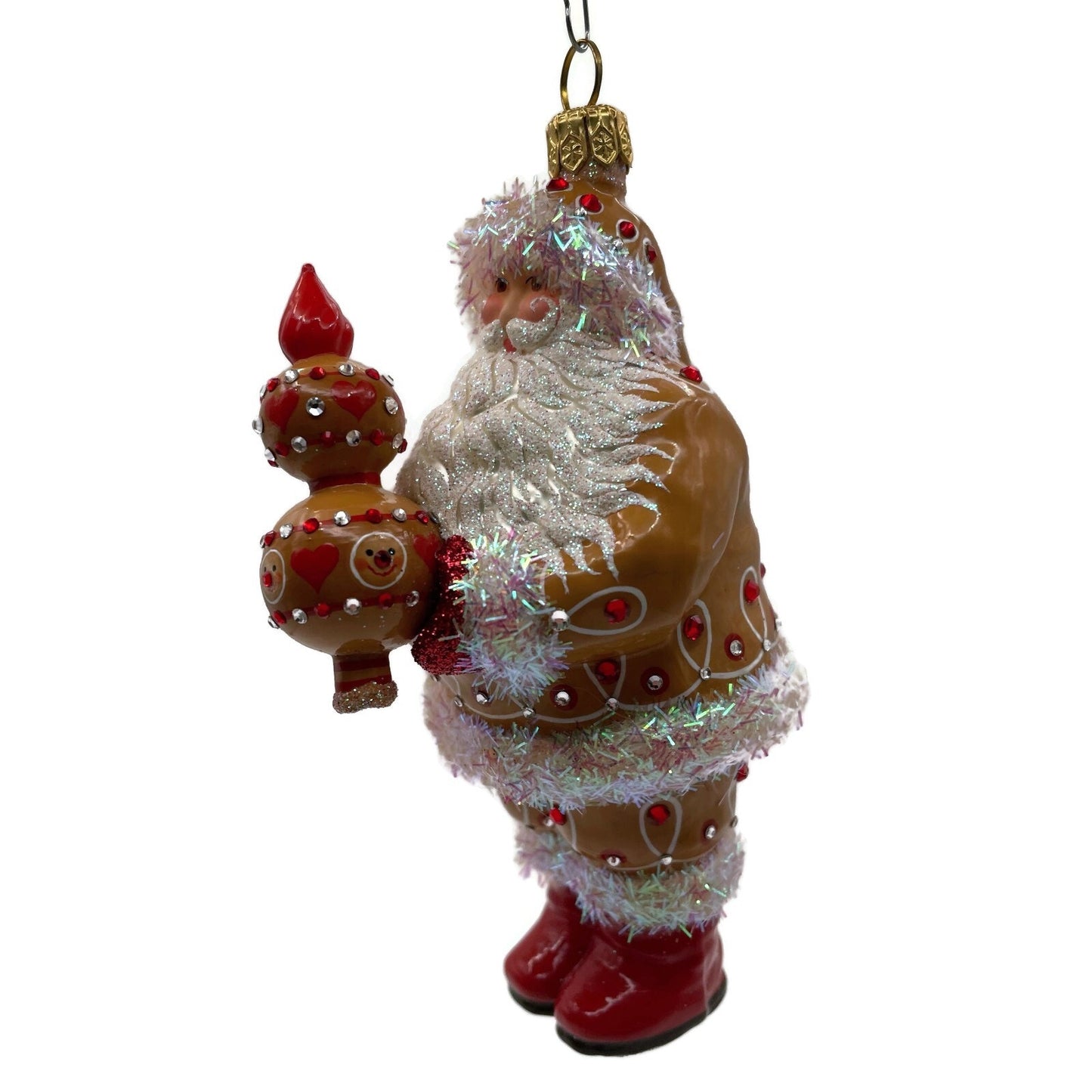 Patricia Breen Crowning Glory Gingerbread Santa Claus Christmas Tree Ornament