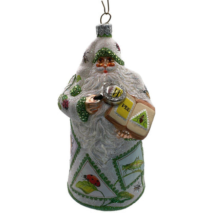 Patricia Breen Ornament Evans Santa Claus Insects Green Trim Spring Christmas