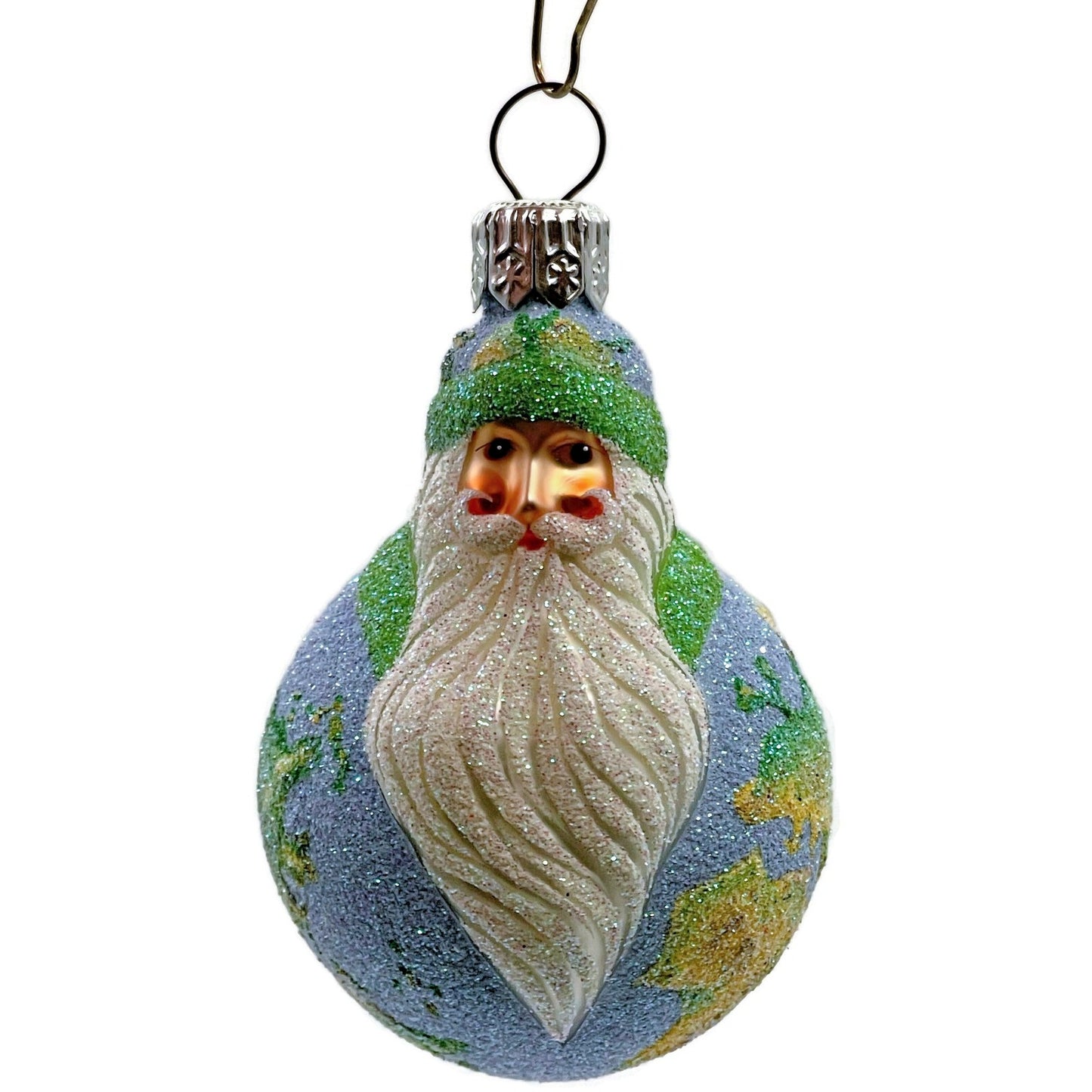 Patricia Breen Miniature Santa du Monde Globe Earth Christmas Tree Ornament