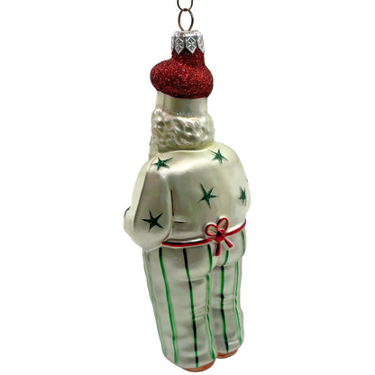 Patricia Breen Sunnyside Up Santa Red Apron Striped Star Christmas Ornament 9841