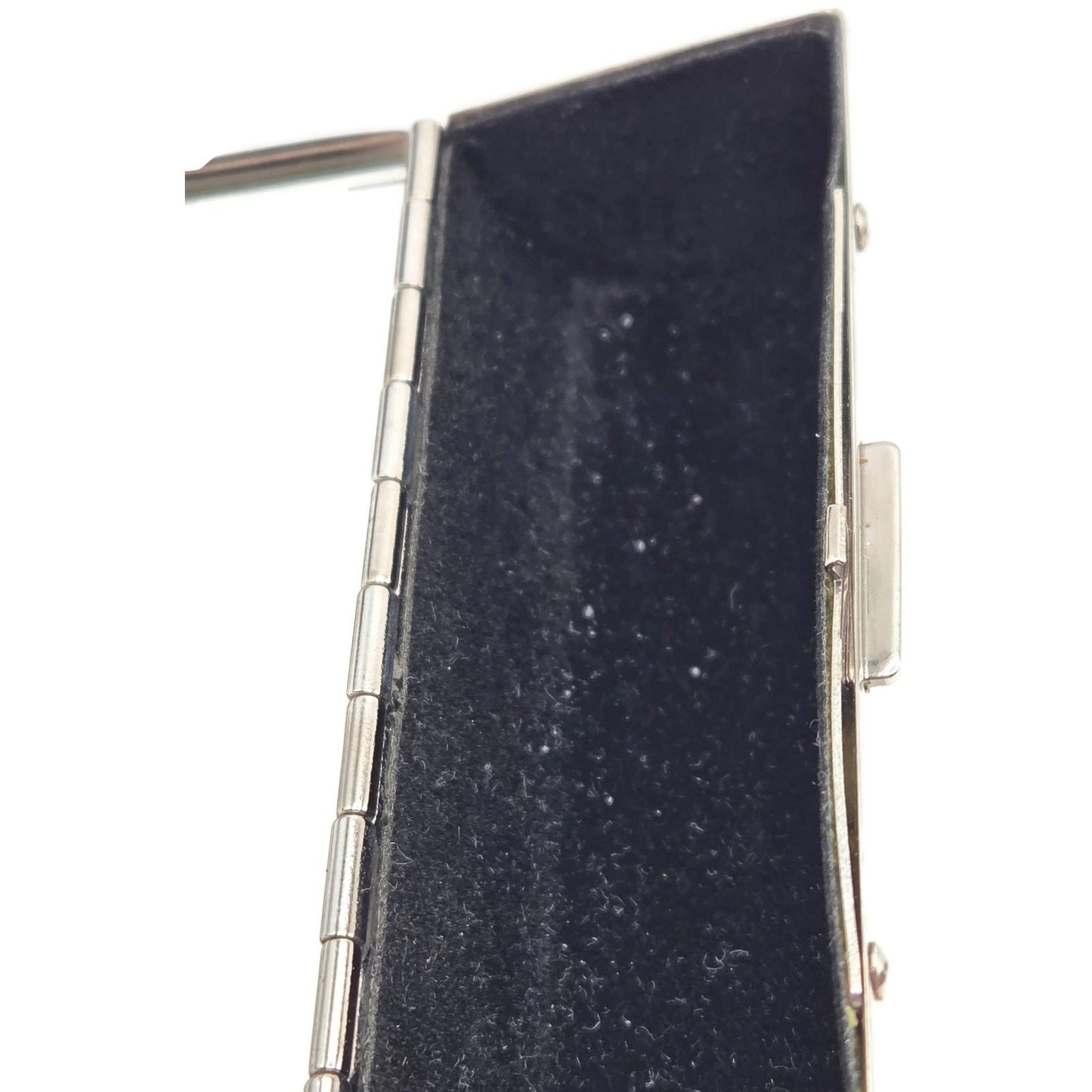 Judith Leiber Lipstick Case Pink Swarovski Crystals Silver Tone with Dust Bag