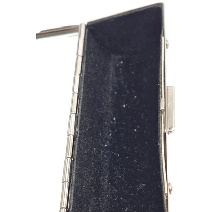 Judith Leiber Lipstick Case Pink Swarovski Crystals Silver Tone with Dust Bag