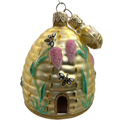 Patricia Breen Wisteria Beeskep Pink Bees Flowers Spring Holiday Tree Ornament