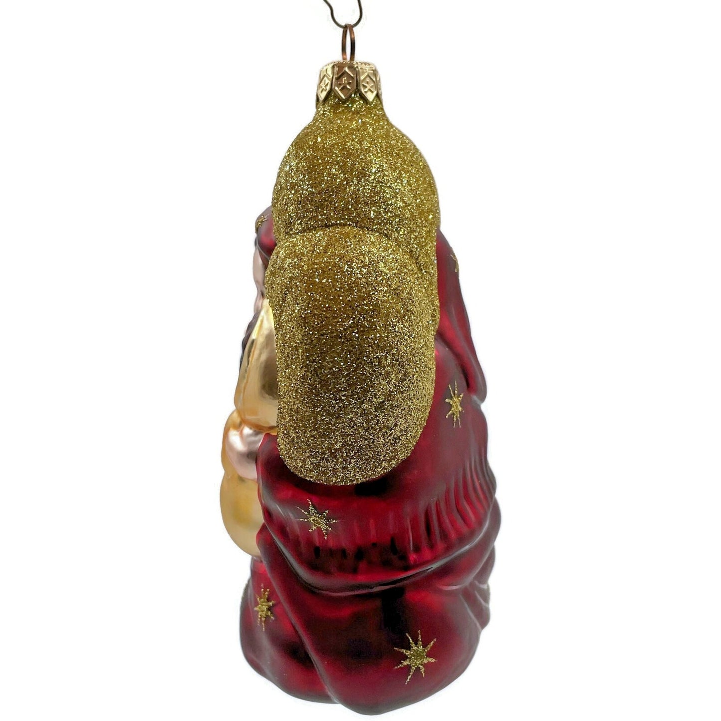 Patricia Breen Madonna of the Night Bordeaux Gold Stars Christmas Tree Ornament