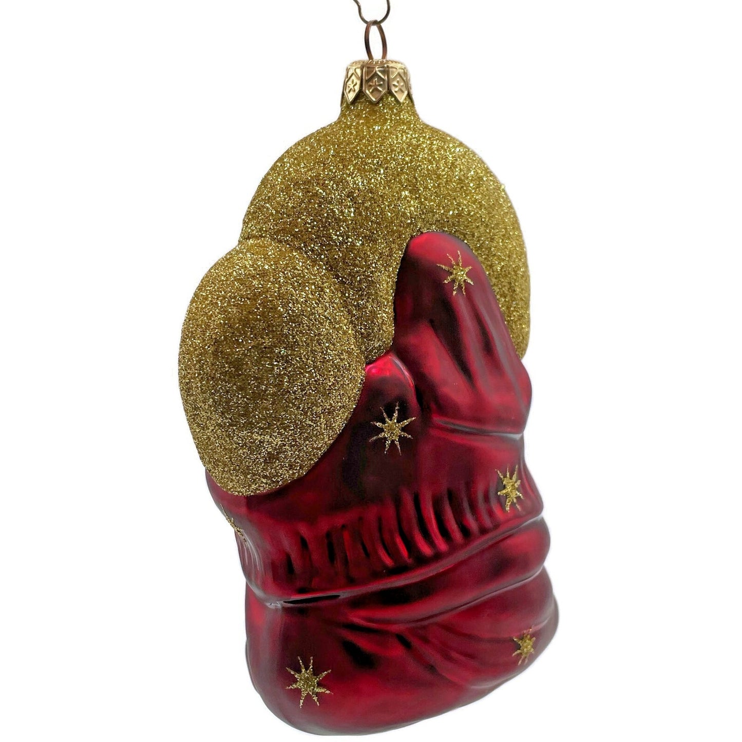 Patricia Breen Madonna of the Night Bordeaux Gold Stars Christmas Tree Ornament