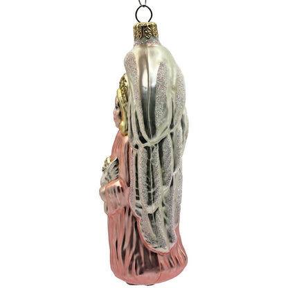 Patricia Breen Angel of Peace Pink Glittered Wings Christmas Tree Ornament 9601