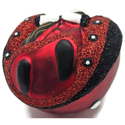 Patricia Breen Ladybug Santa Red Black Polka Dots Bug Christmas Tree Ornament