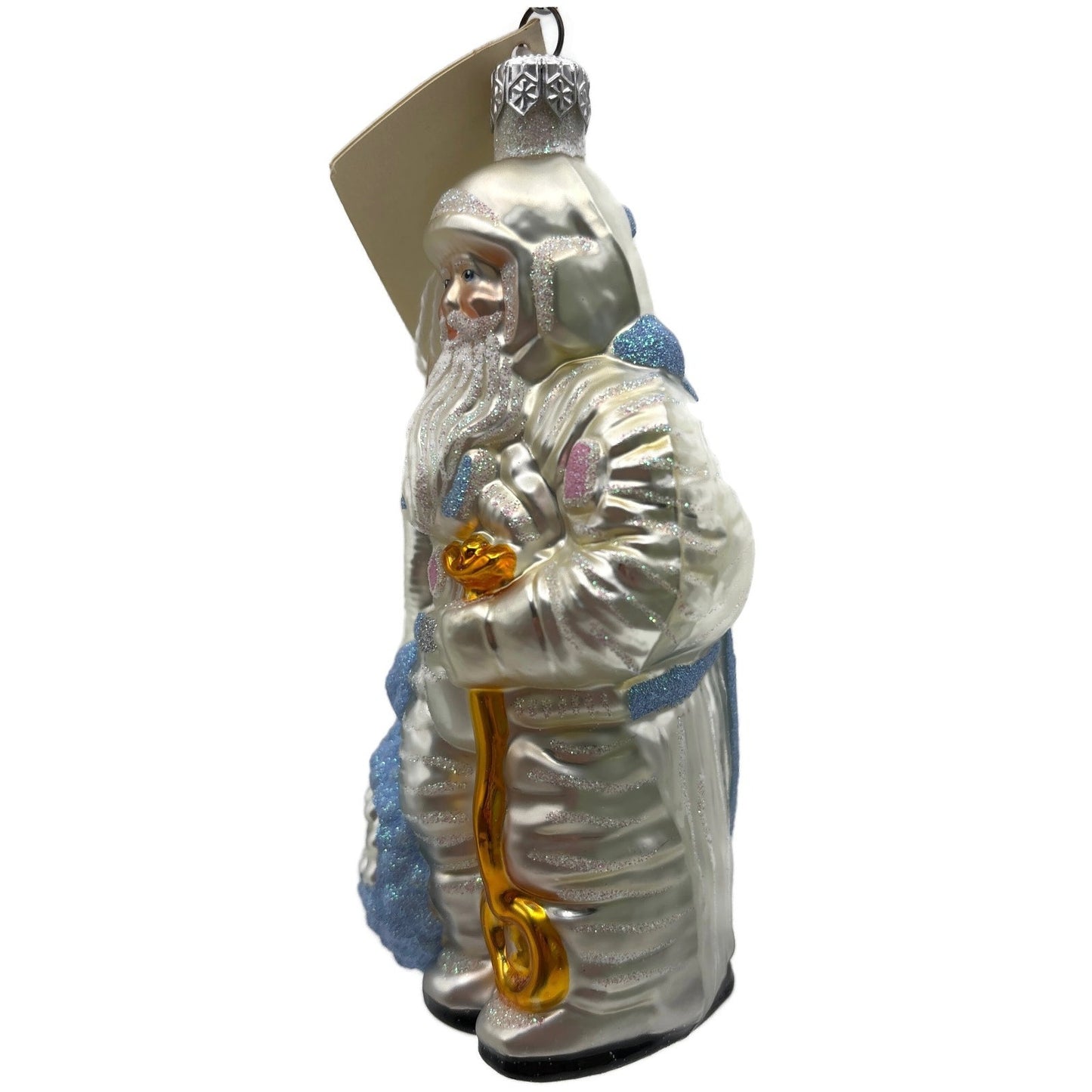 Patricia Breen Millennium Santa Claus 1900 2000 Blue Pearl Christmas Ornament