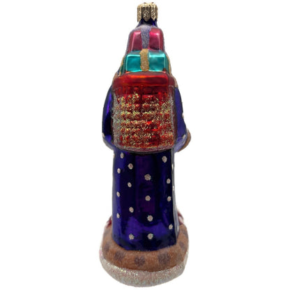 Christopher Radko Chimney Sweets Santa Snow Glass Christmas Ornament 98-186-0