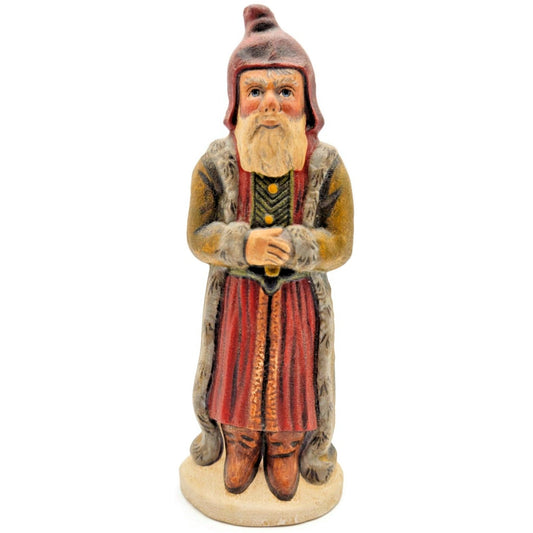 Vaillancourt Père Fouettard Cautionary Tale Chalkware Christmas Fok Art Figurine