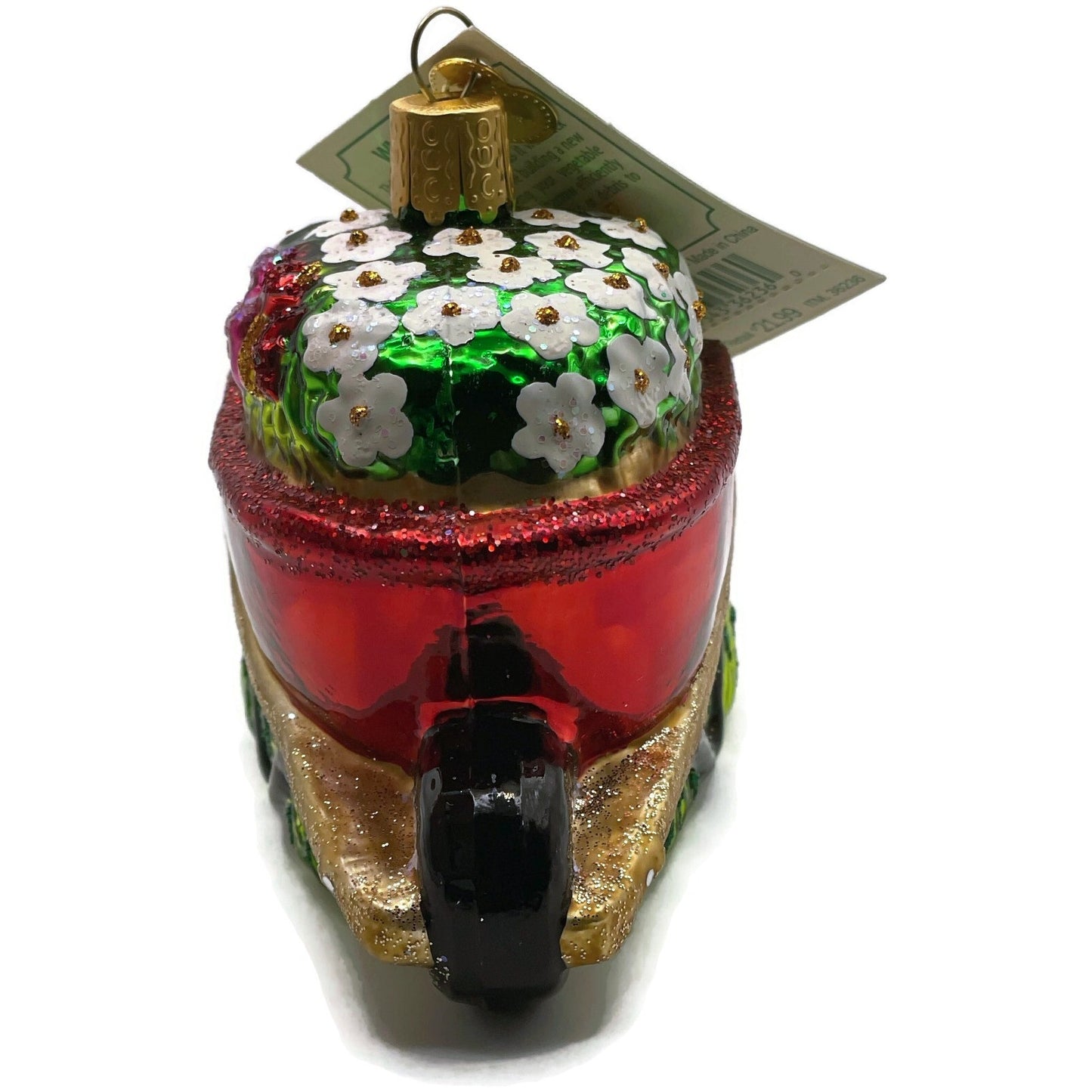 Wheelbarrow Flower Garden Ornament Spring Old World Christmas Holiday Tree OWC