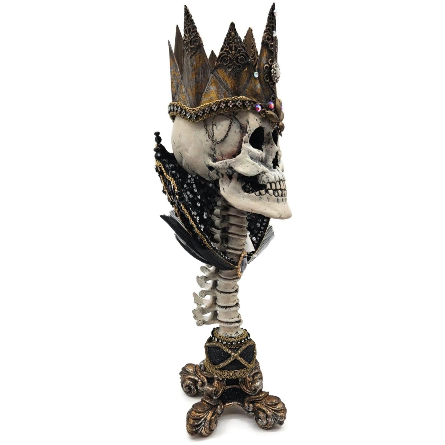Katherine’s Collection Krooked Kingdoom Skeleton King Halloween Candle Holder