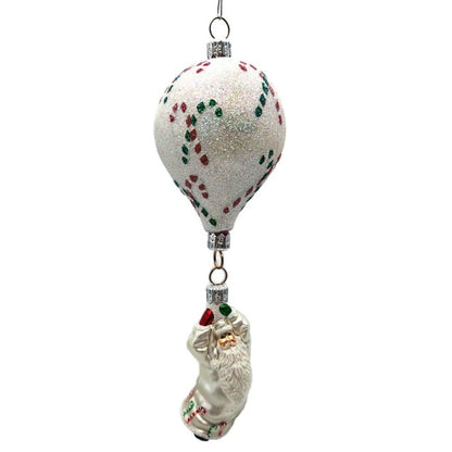 Ornament Patricia Breen Into the Blue Santa Claus Candy Canes Christmas CATZ