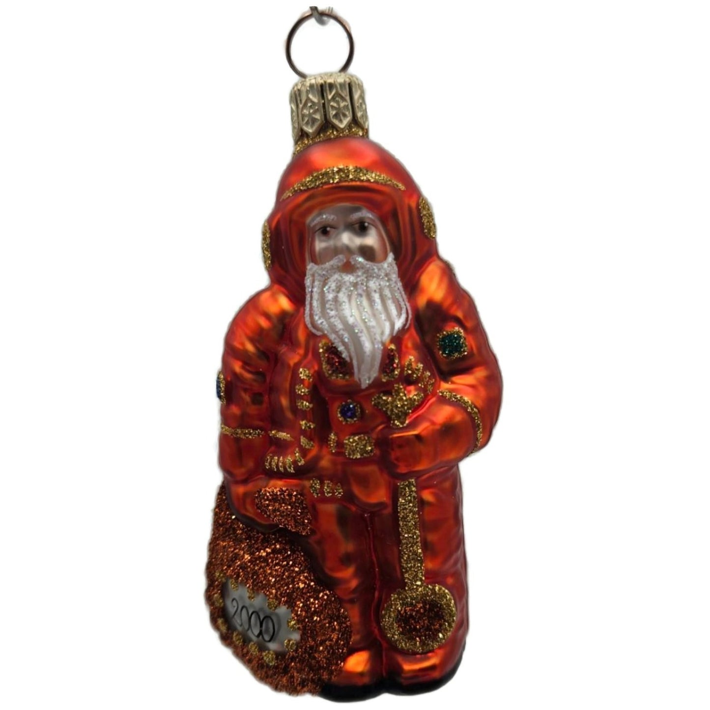 Patricia Breen Miniature Millennium Santa Orange Halloween Christmas Ornament