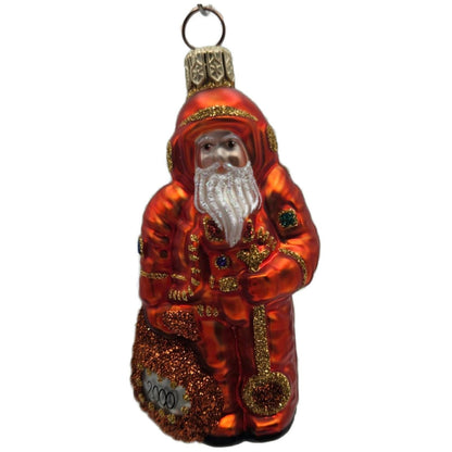 Patricia Breen Miniature Millennium Santa Orange Halloween Christmas Ornament