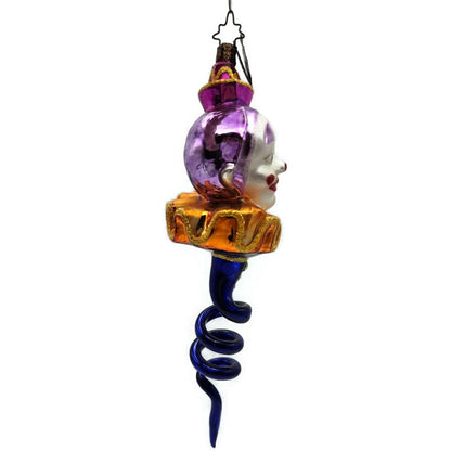 Christopher Radko Clown Snake Corkscrew Spring Twist Halloween Ornament