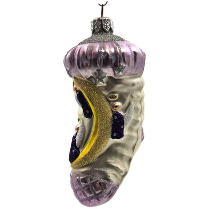 Patricia Breen Angel Stocking Lavender Glitter Stars Christmas Tree Ornament