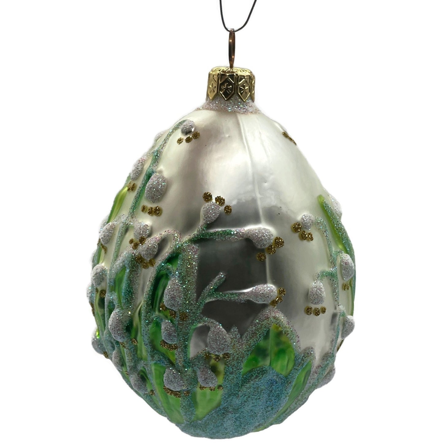 Patricia Breen Lily of the Valley Flowers Easter Egg Spring Christmas Ornament