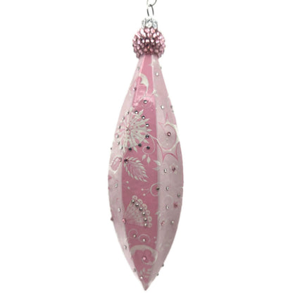 Patricia Breen Vesica Piscus Chinoiserie Pink White Christmas Tree Ornament CATZ