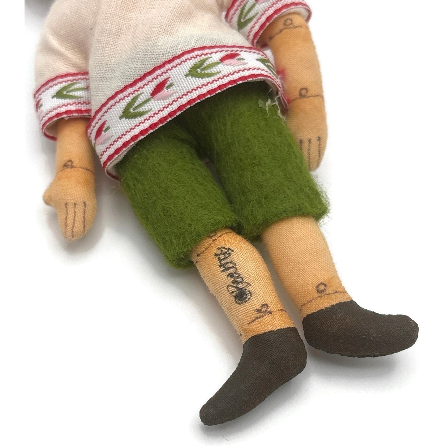 Gladys Boalt Pinocchio Handmade Fairytale Fabric Christmas Holiday Ornament