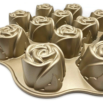 Sweetheart Rose Pan Mini Bundt Cakelet Non Stick Williams Sonoma Nordic Ware