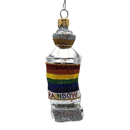 Patricia Breen PB Paints Rainbow Rolled Tube Art Christmas Holiday Tree Ornament