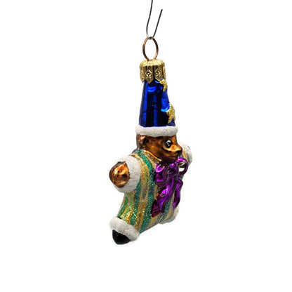 Christopher Radko Star Bear Gem Striped Glass Christmas Tree Ornament 99-951-0