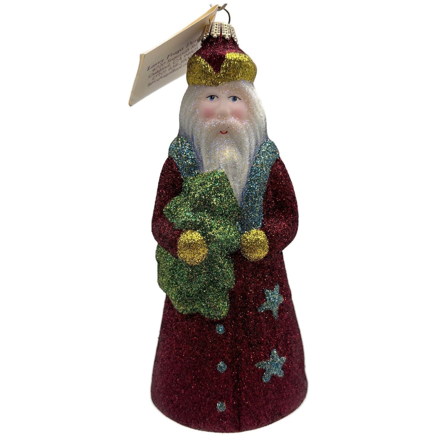 Larry Fraga Mr. Fabulous Glitter Series Santa Claus Christmas Tree Ornament