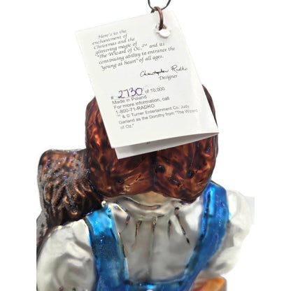 Christopher Radko Dorothy & Toto The Wizard of Oz Christmas Tree Ornament 2730