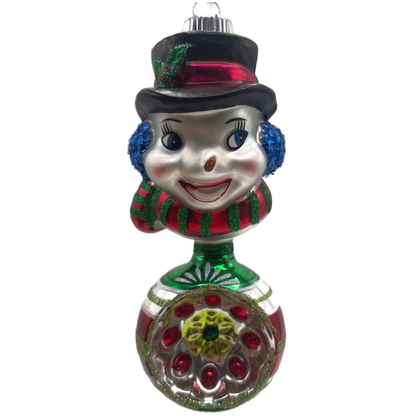 Christopher Radko Shiny Brite Holiday Splendor Santa Deer Christmas Ornament Set
