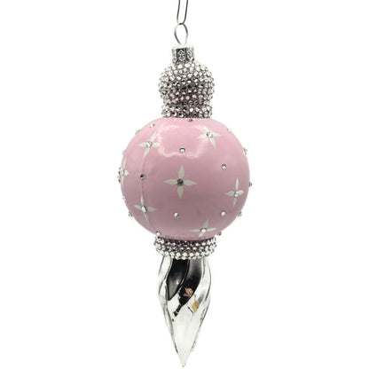 Patricia Breen La Neige Pink Silver Reflector Christmas Tree Ornament CATZ Drop