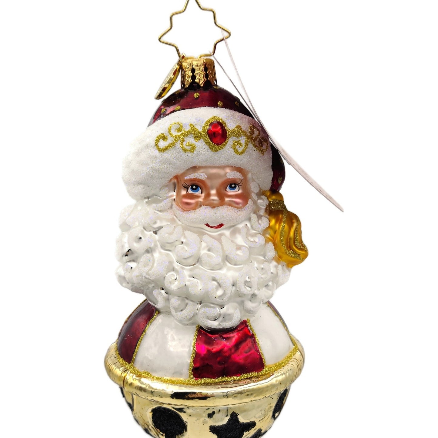 Christopher Radko Jingle All the Way Santa Claus Star Christmas Ornament 1021004