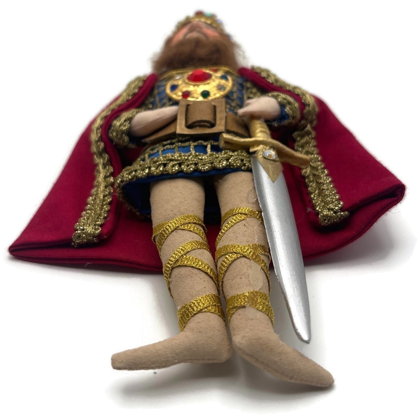 Gladys Boalt King Arthur Camelot Welsh Handmade Fabric Christmas Ornament