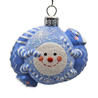 Ornament Patricia Breen Once Again for James Snowfaces Blue Chameleon Christmas