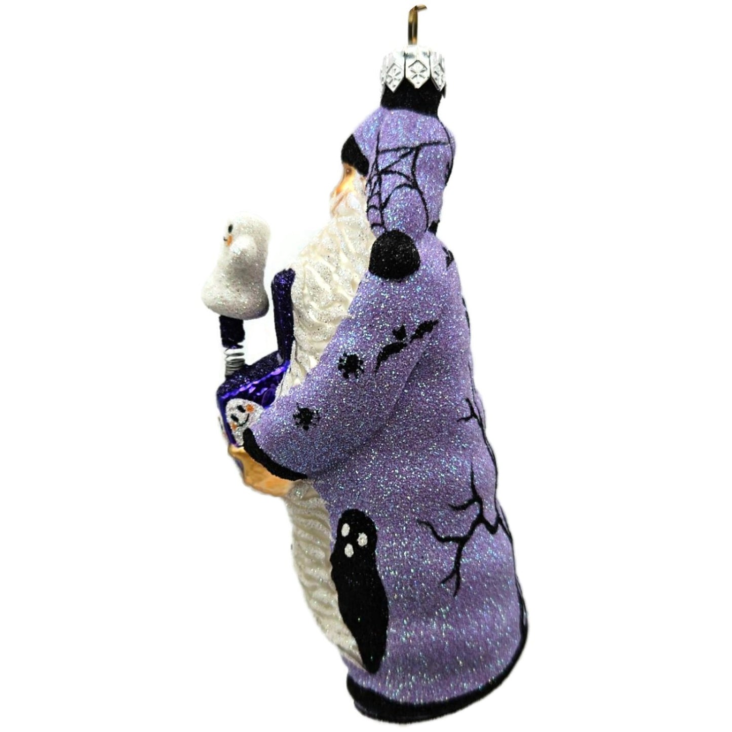 Patricia Breen Jack in the Box Santa Lavender With Ghost Halloween Ornament NM