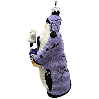 Patricia Breen Jack in the Box Santa Lavender With Ghost Halloween Ornament NM